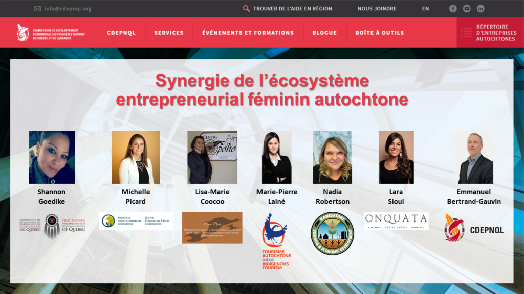 Synergie de l’écosystème entrepreneurial féminin autochtone